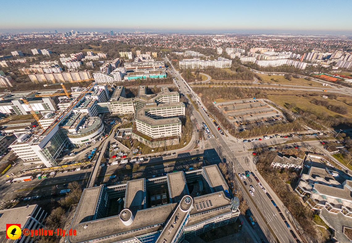 15.02.2023 - Luftbilder Perlach Plaza, Allianz, Wacker, Rentenversicherung, PEP